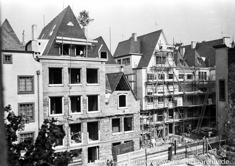 Wiederaufbauerbeiten im Martinsviertel 1948