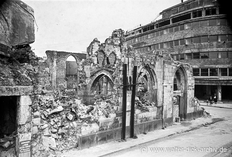 Ruinen von St. Kolumba 1949