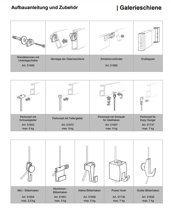 Nielsen Economy Bilderschiene 2 Meter