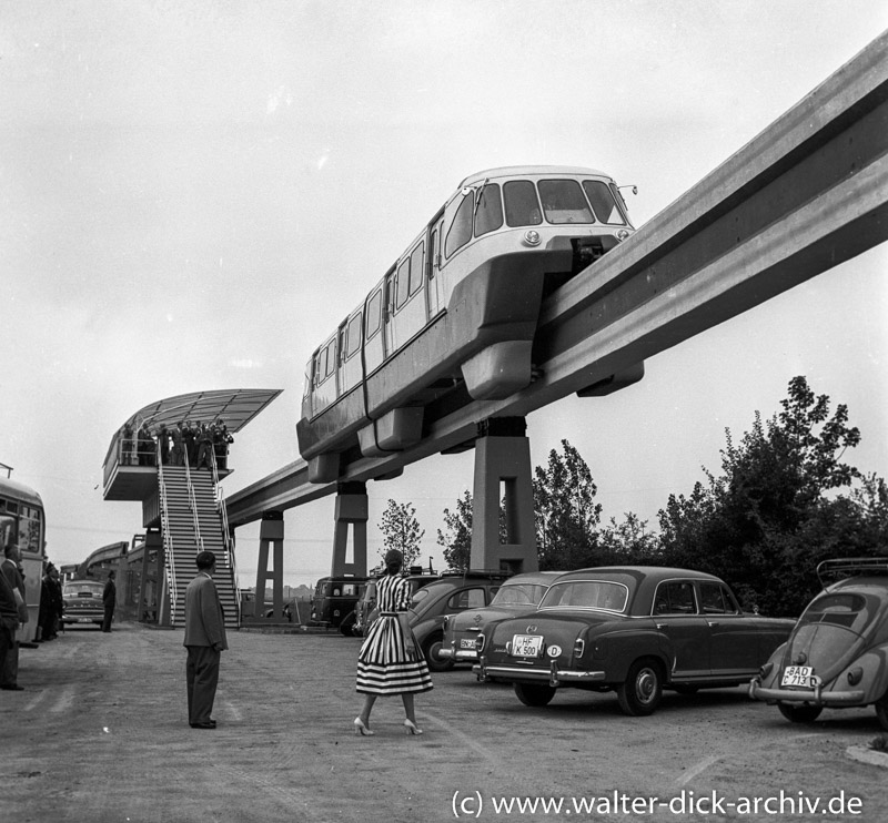 Abfahrt vom Bahnhof der ALWEG Bahn 1957