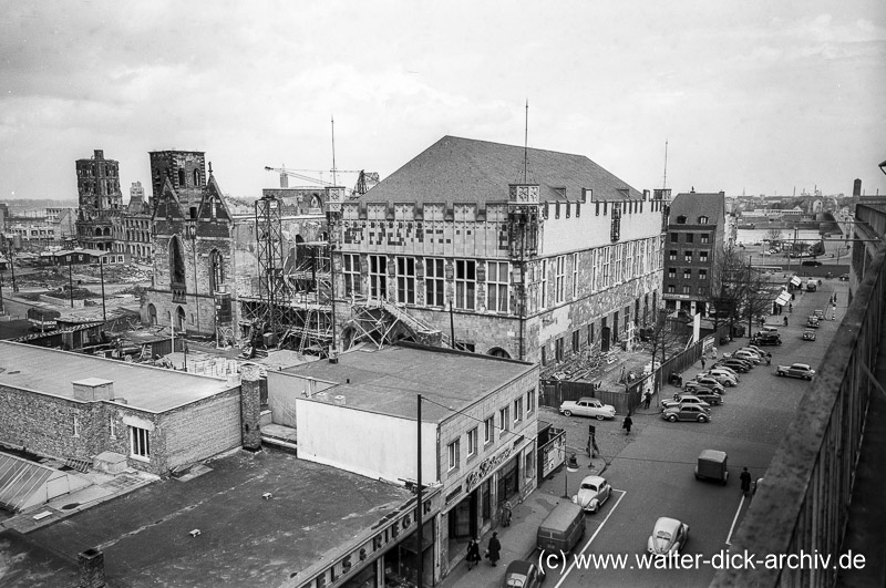 Wiederaufbau des Gürzenich 1954