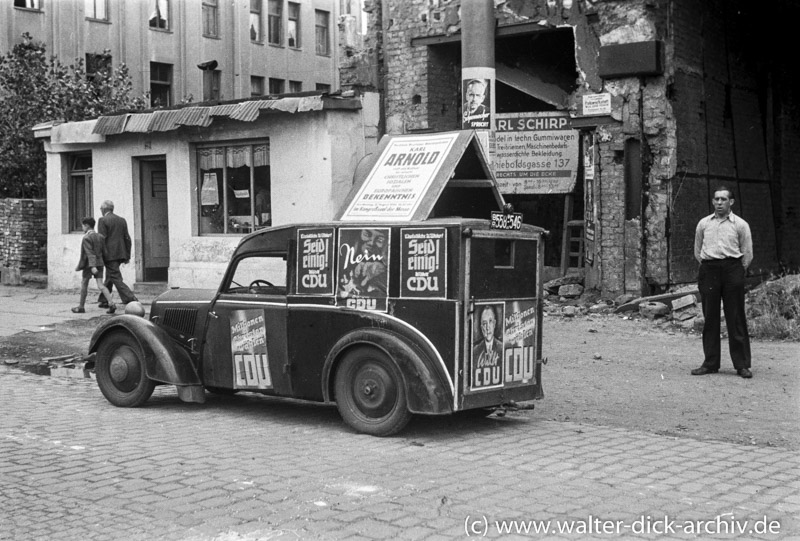 Wahlwerbung mit dem Auto