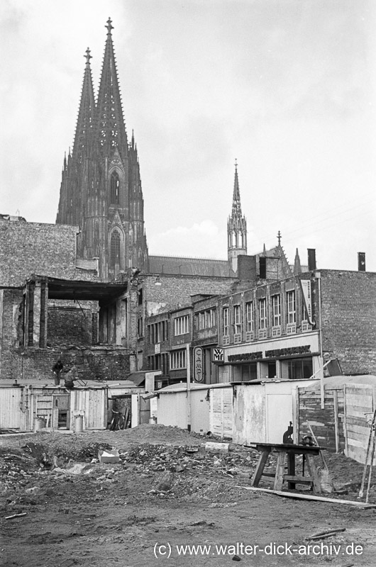 Wiederaufbau an der Hohe Straße 1950