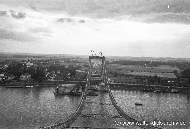 Wiederaufbau der Rodenkirchener Brücke 1953