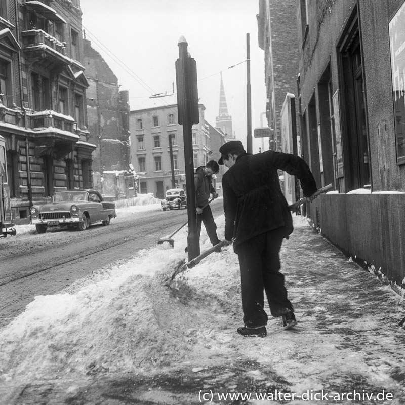 Winterdienst vor St. Mauritius 1956