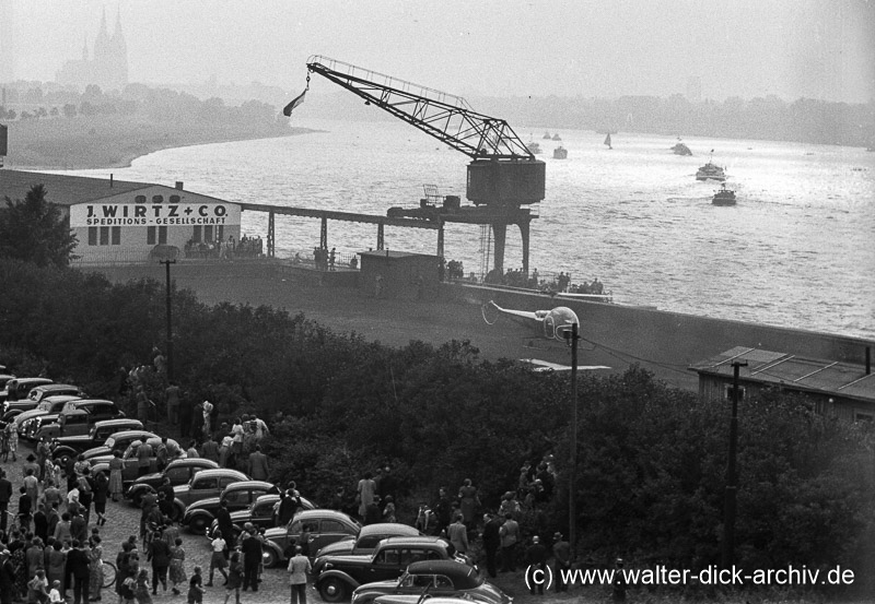 Eröffnung der Mülheimer Brücke 1951