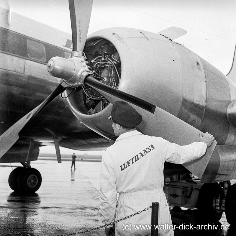 Erstflug der Lufthansa in Wahn 1957
