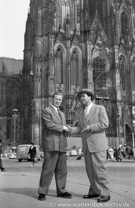Max Schmeling mit Karel Sys  1960