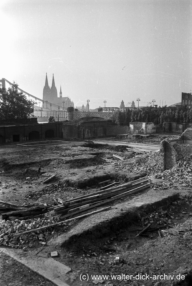 Abrissarbeiten in Deutz 1938