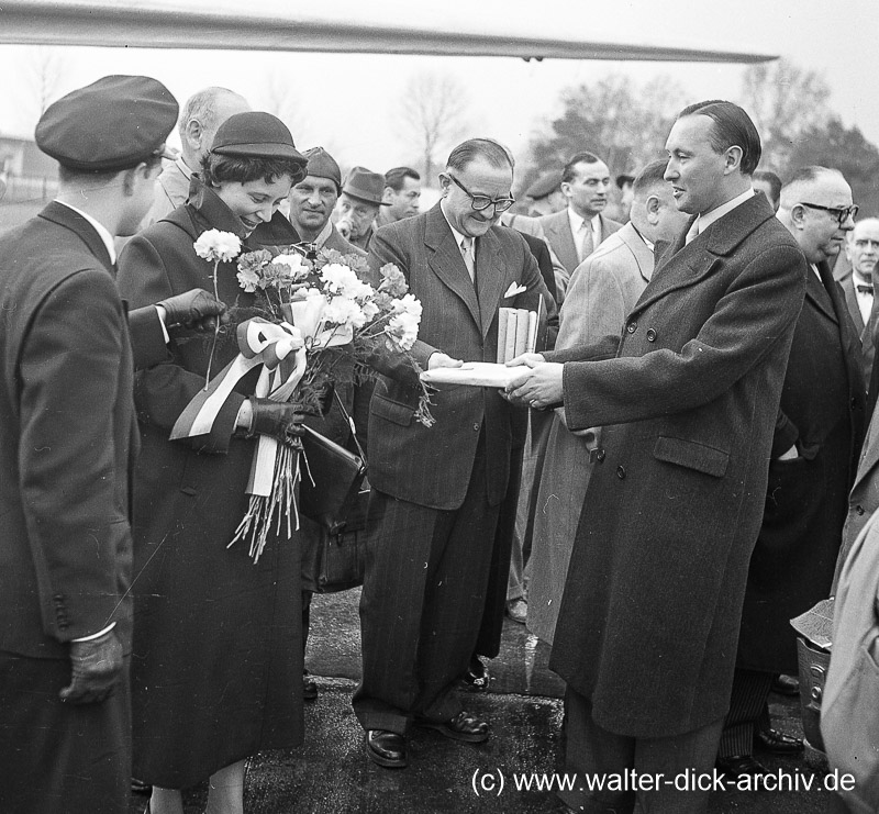 Erstflug der Lufthansa in Wahn 1957