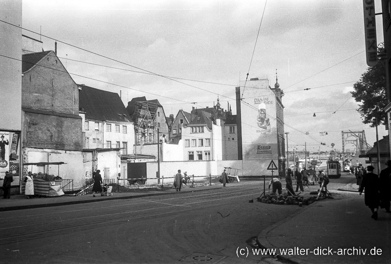 Hängebrücke und Gürzenichstraße 1938