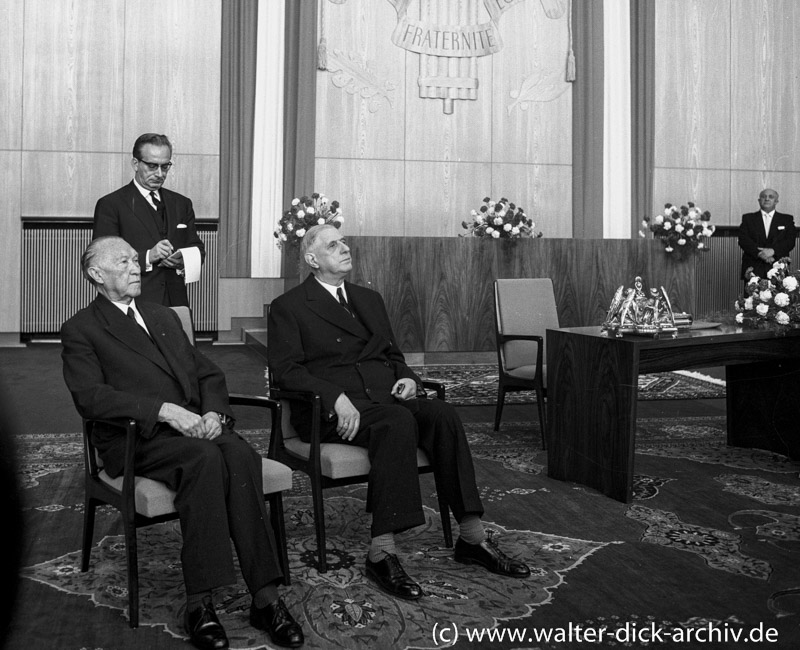 Konrad Adenauer und Charles de Gaulle 1962