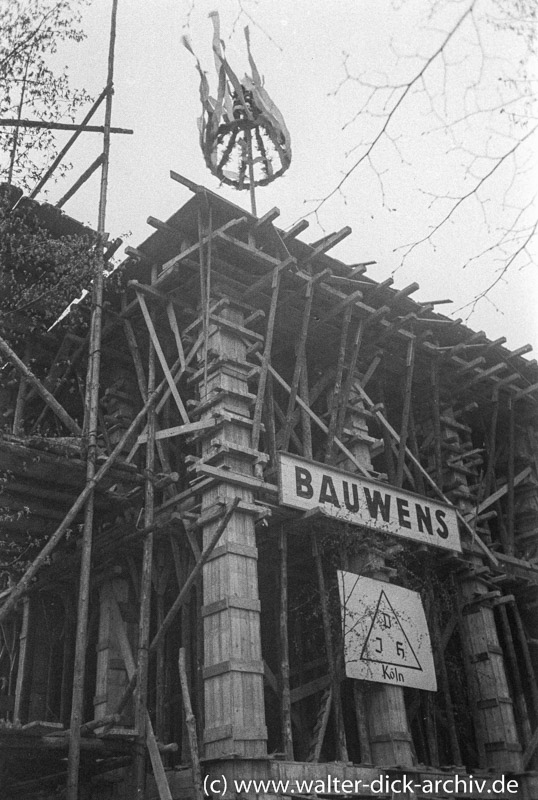 Bau der Jugendherberge 1950