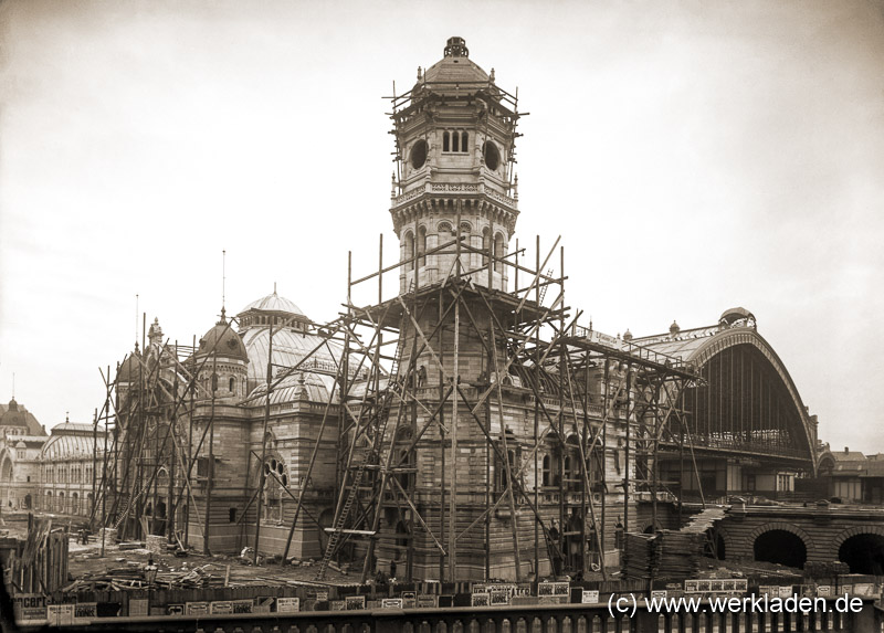 Kölner Hauptbahnhof im Bau 1893