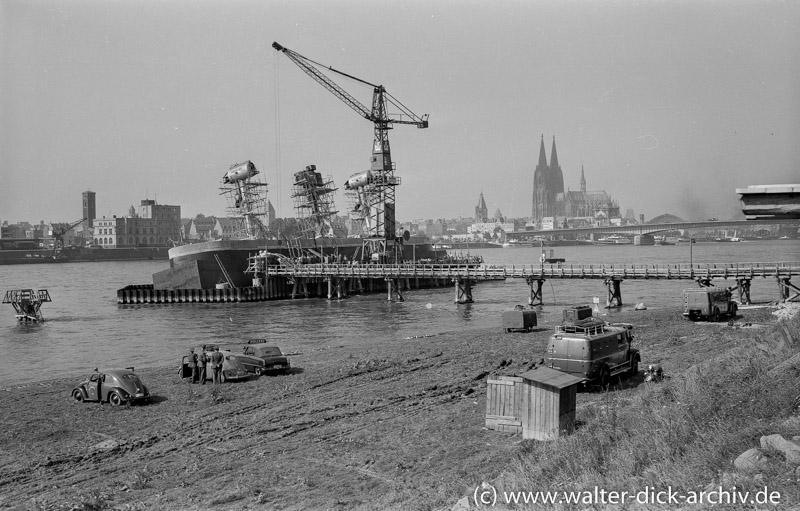 Tragischer Unfall beim Bau der Severinsbrücke 1956