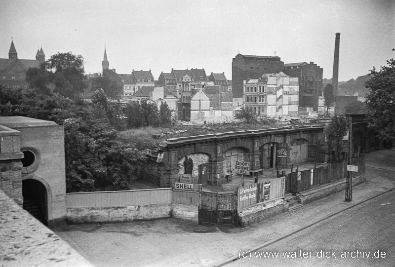 Der alte Bahndamm in Deutz 1939