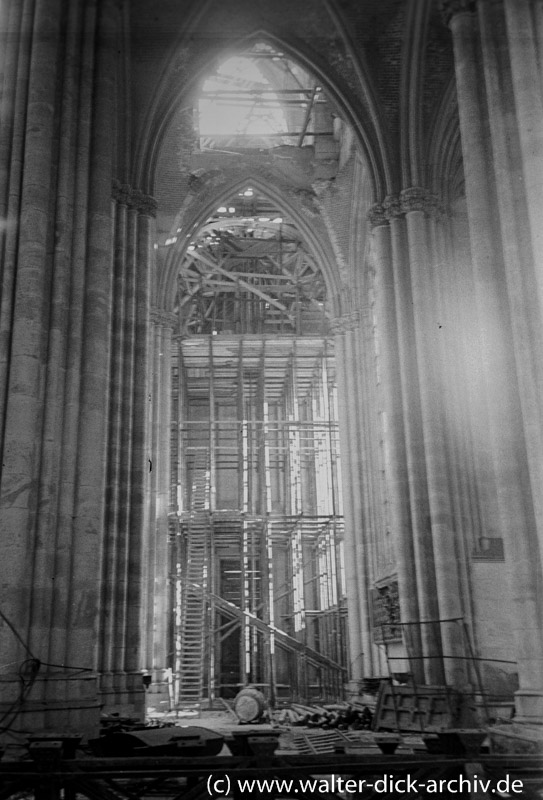 Kriegsschäden und Wiederaufbau am Kölner Dom 1948