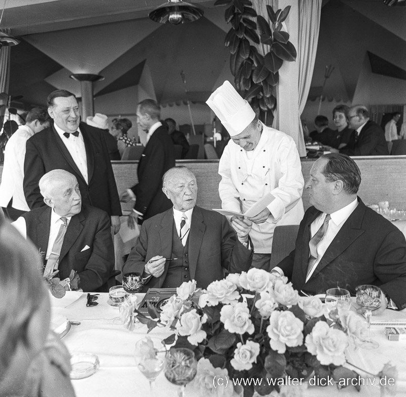 Bankett in der Bastei Besuch Konrad Adenauers 1965