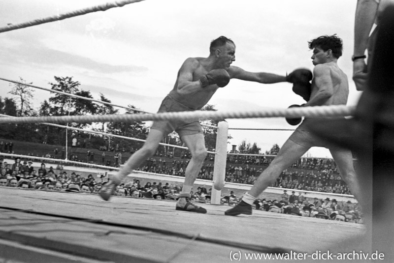 Boxkampf im Kölner Stadion 1948