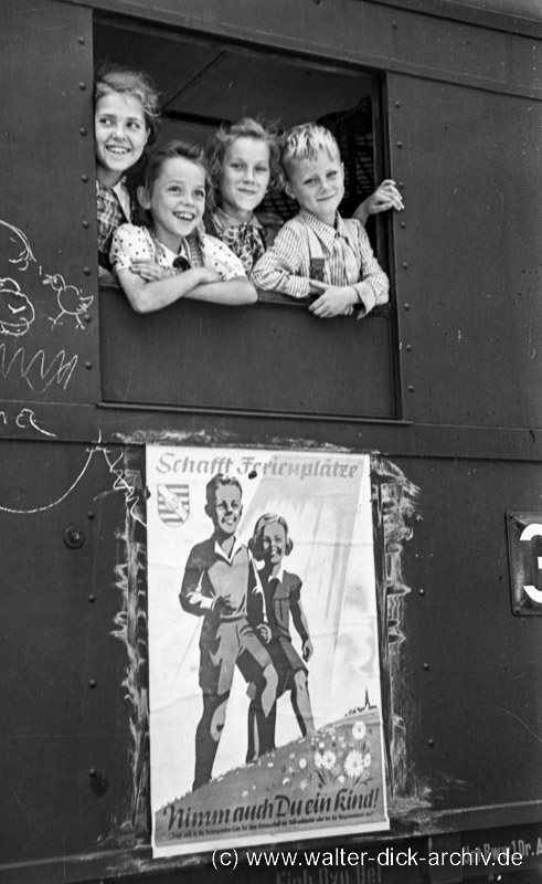 Kölner Kinder fahren in die Schweiz 1946