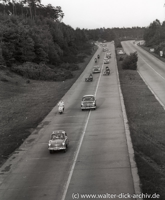 Auf der Autobahn A3-1961