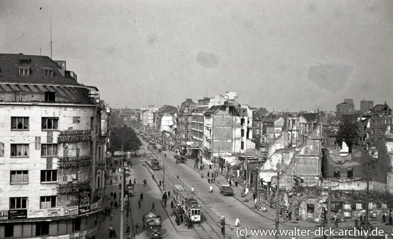 Blick in den Hohenzolllernring 1946