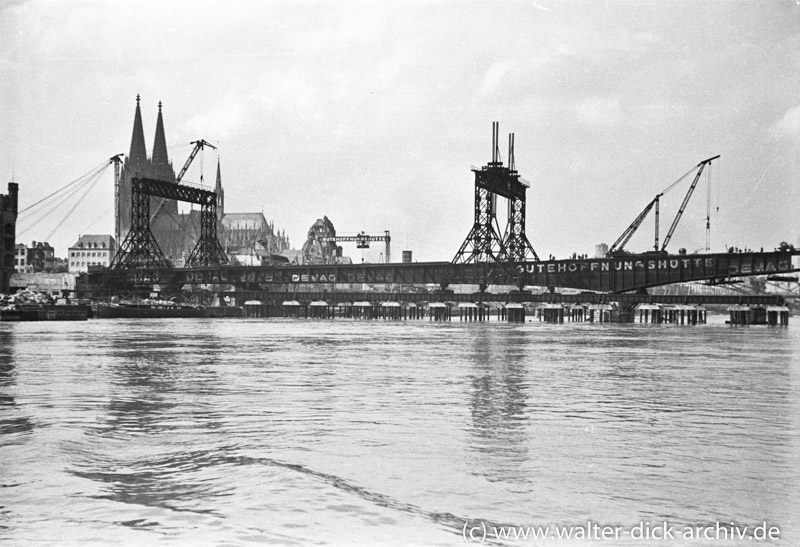 Bau der neuen Köln-Deutzer Brücke