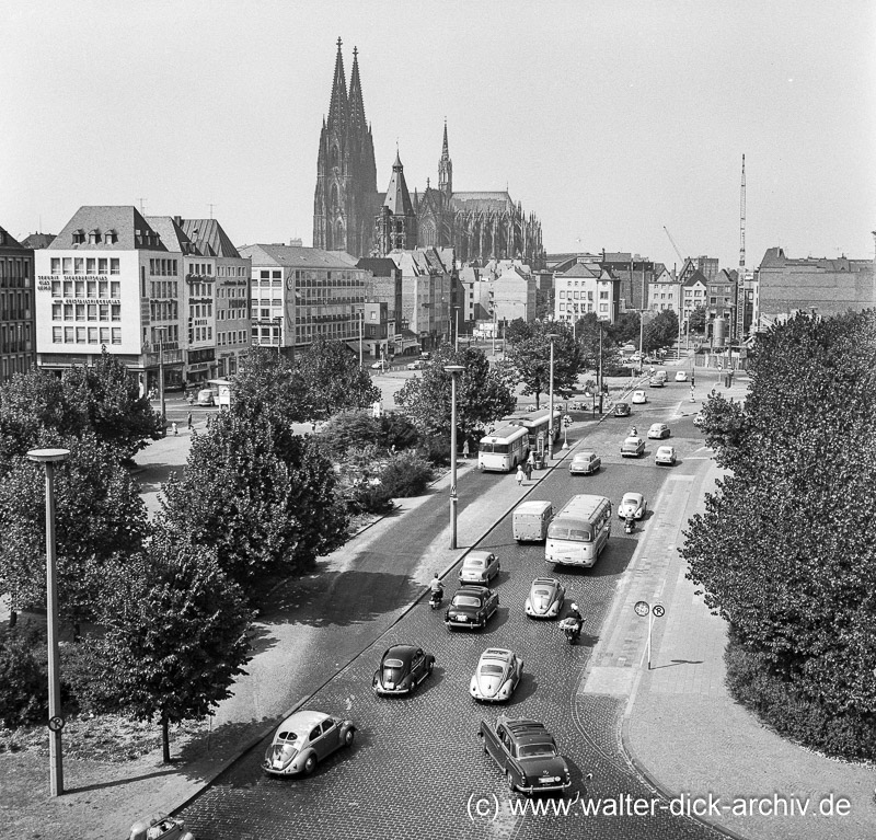 Heumarkt als Verkehrsinsel 1959
