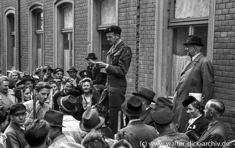 Begrüßung der Freiwilligen  1946