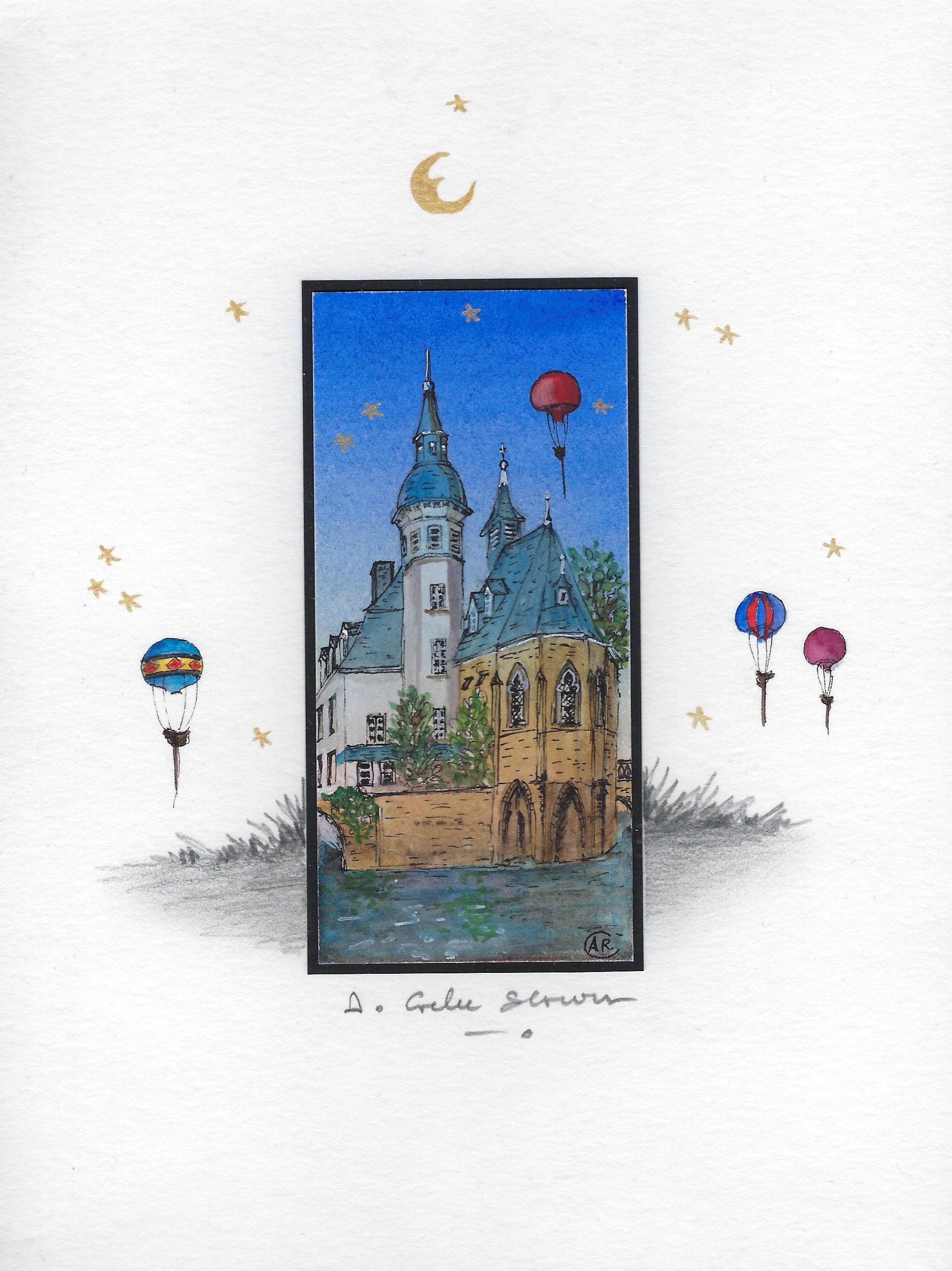Annie Gelee-Schulz - Kirche mit Ballons