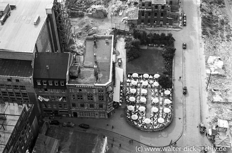 Die Reichard-Terrassen vom Kölner Domturm aus gesehen