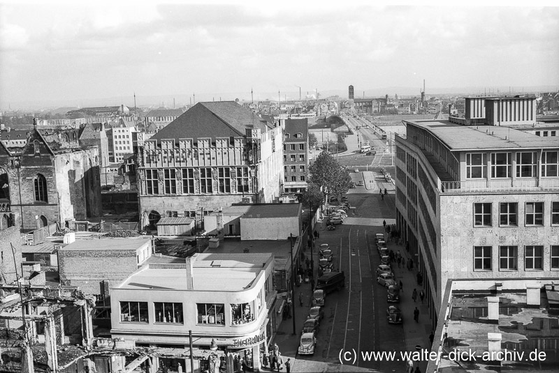 Wiederaufbau des Gürzenich 1954