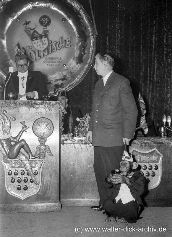 Petermann auf Karnevalssitzung 1953