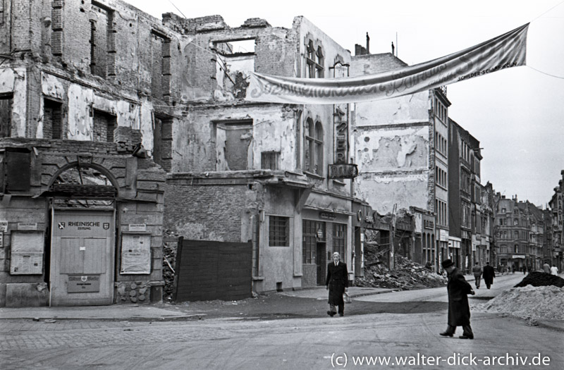 Spruchband der SPD zur Kommunalwahl in Köln 1946