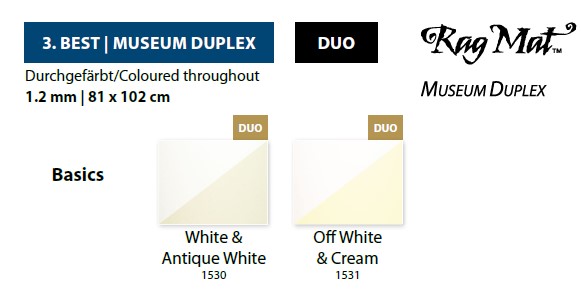 Crescent Passepartout BEST DUO MUSEUM DUPLEX 81x102 cm - Durchgefärbt