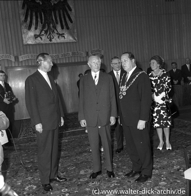 Konrad Adenauer im Kölner Rathaus 1964