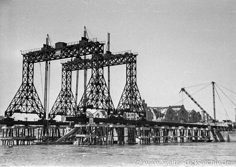 Bau der Deutzer Brücke