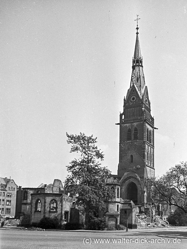 Ruine der Christuskirche 1949