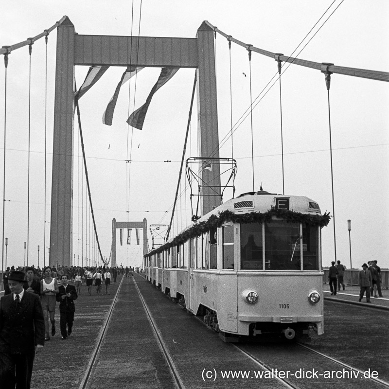 Eröffnung der Mülheimer Brücke 1951