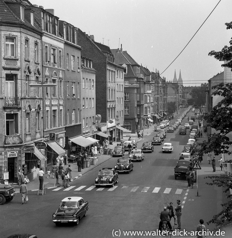 Demonstration von Kölner Taxifahrern 1960