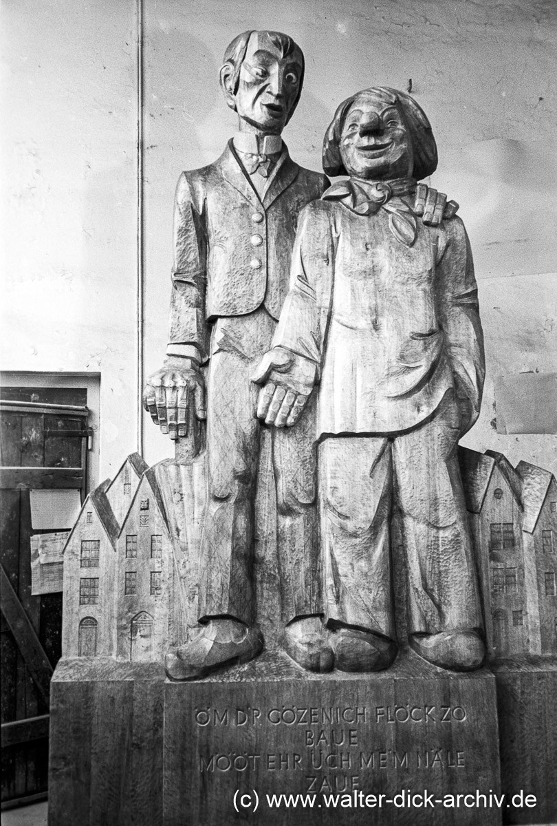 Tünnes un Schäl in Holz 1950