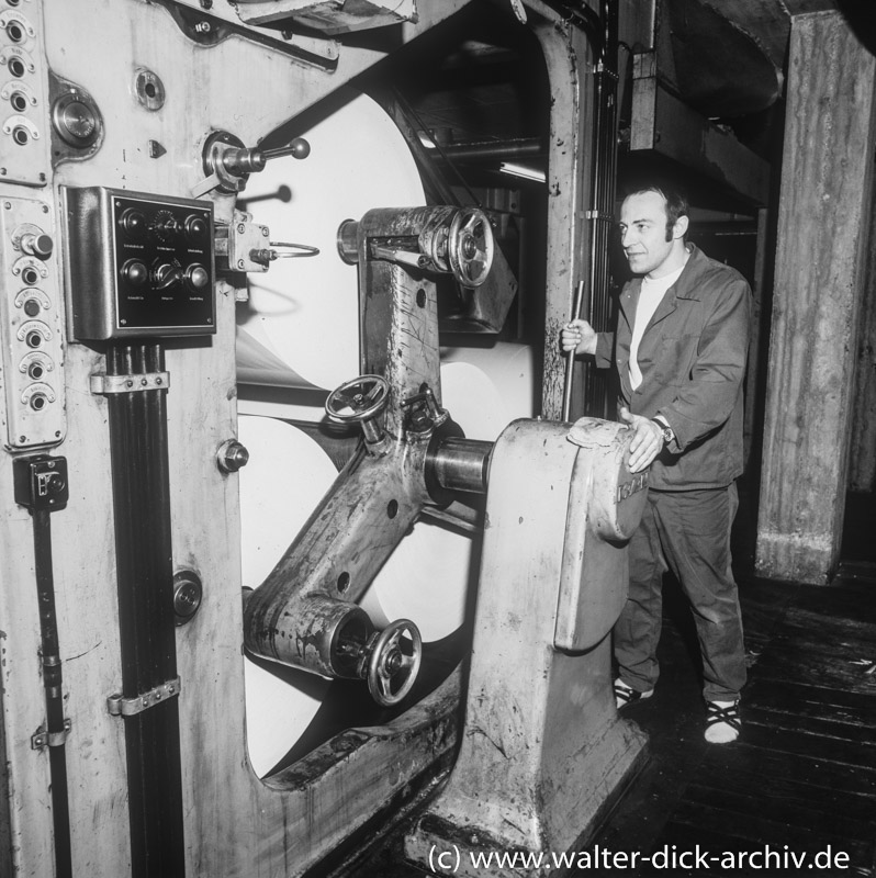 Herstellung der Lottozeitschrift "Glück" 1972
