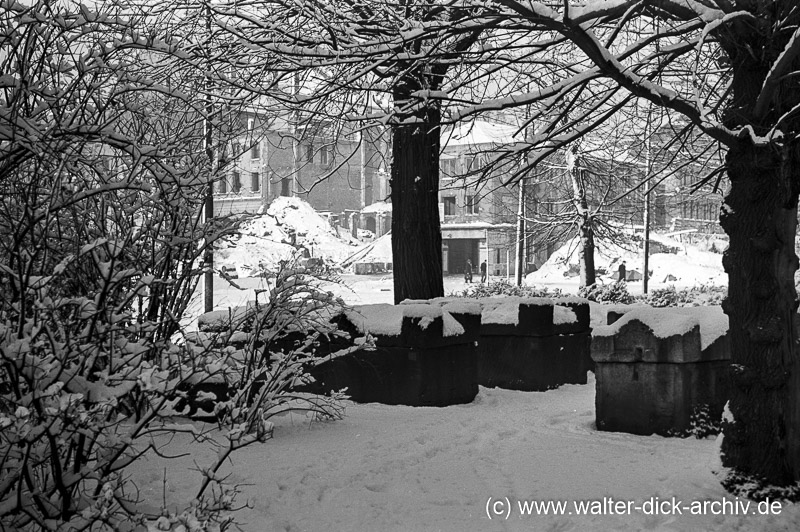 Köln im Schnee-Kolpingplatz 1950
