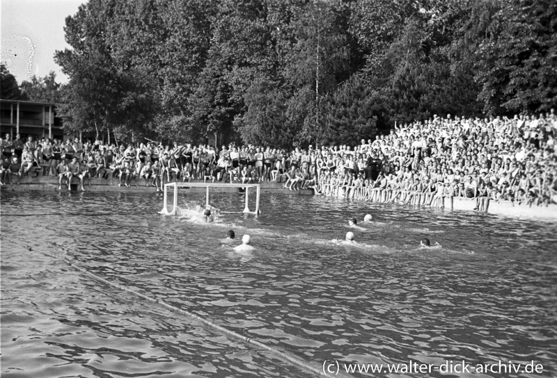 Wasserballspiel im Schwimmstadion