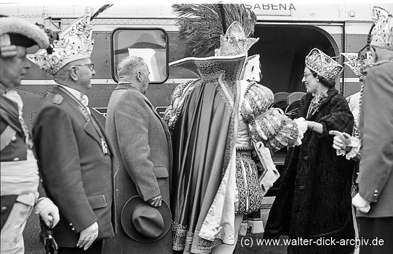 Das Dreigestirn auf dem Heliport 1954