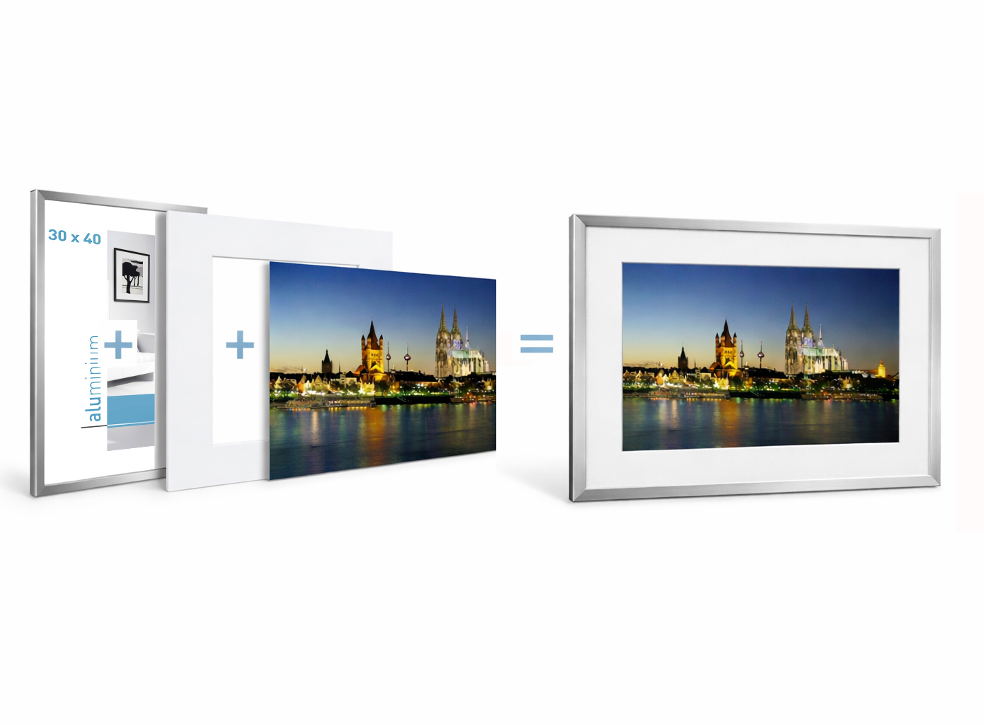 Werkladen Galerie-Set 30x40 cm: Rahmen, Print + Passepartout