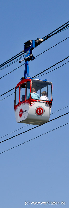 Gondel der Rheinseilbahn Köln Gondel Seilbahn Rheinpark