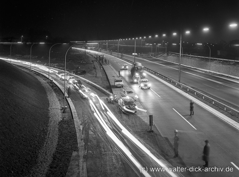 Beleuchtung auf der Autobahn 1968