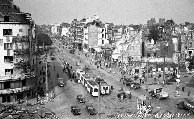 Blick in den Hohenzolllernring 1946